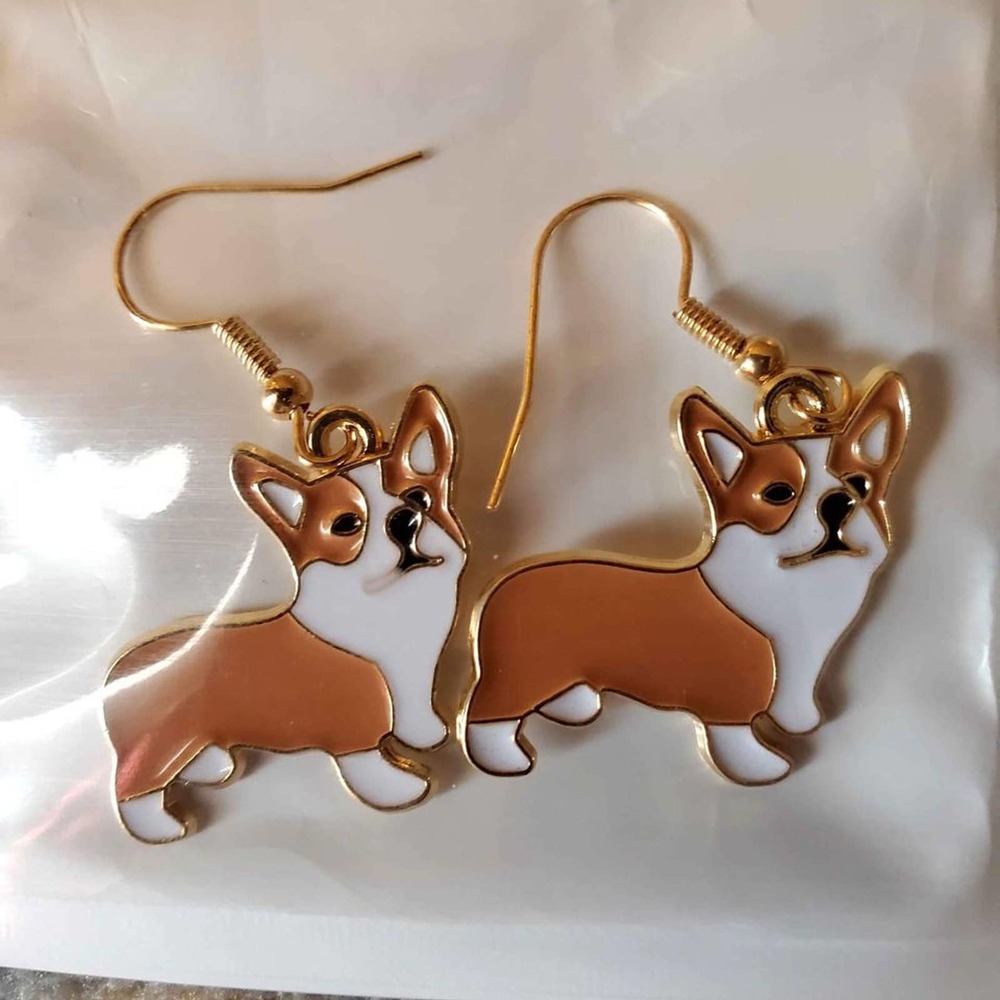 Corgi Earrings (2 Pairs Bundle) Cute Dog Earrings Set